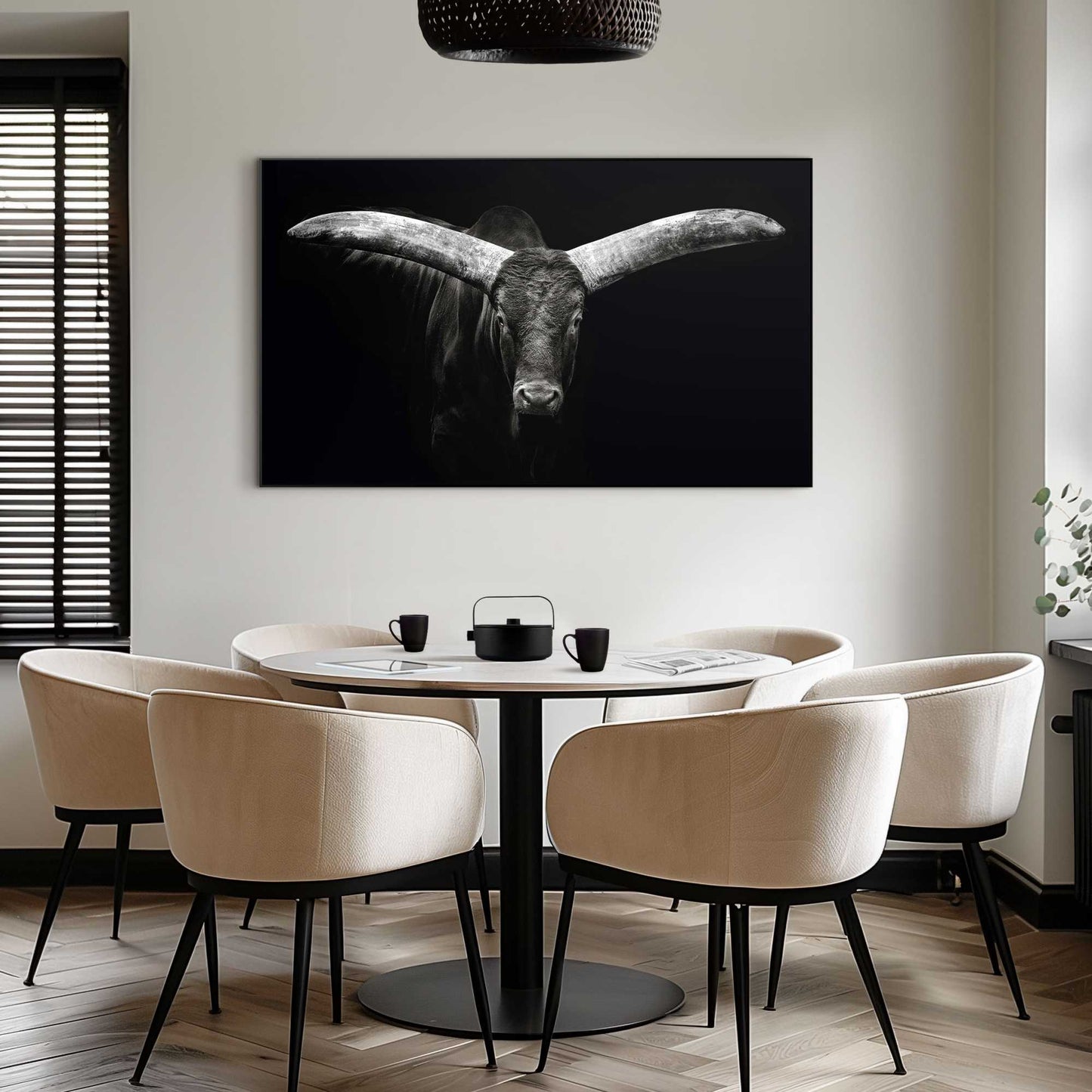 Gerahmtes Bild Ochse 70x118
