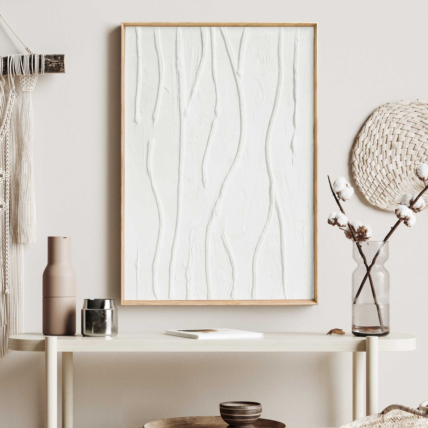Relief Wandbild Linien 70x50