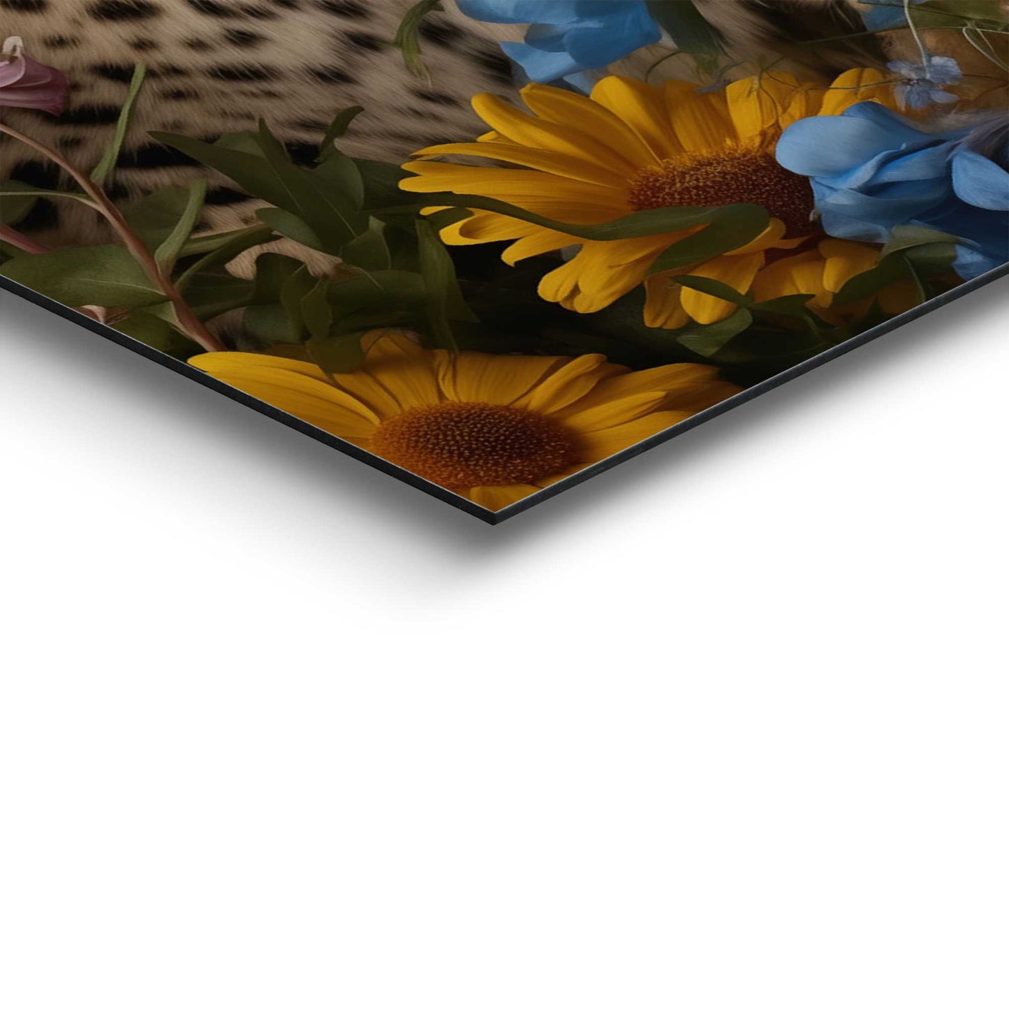 Wandbild Panther Flowers 90x30