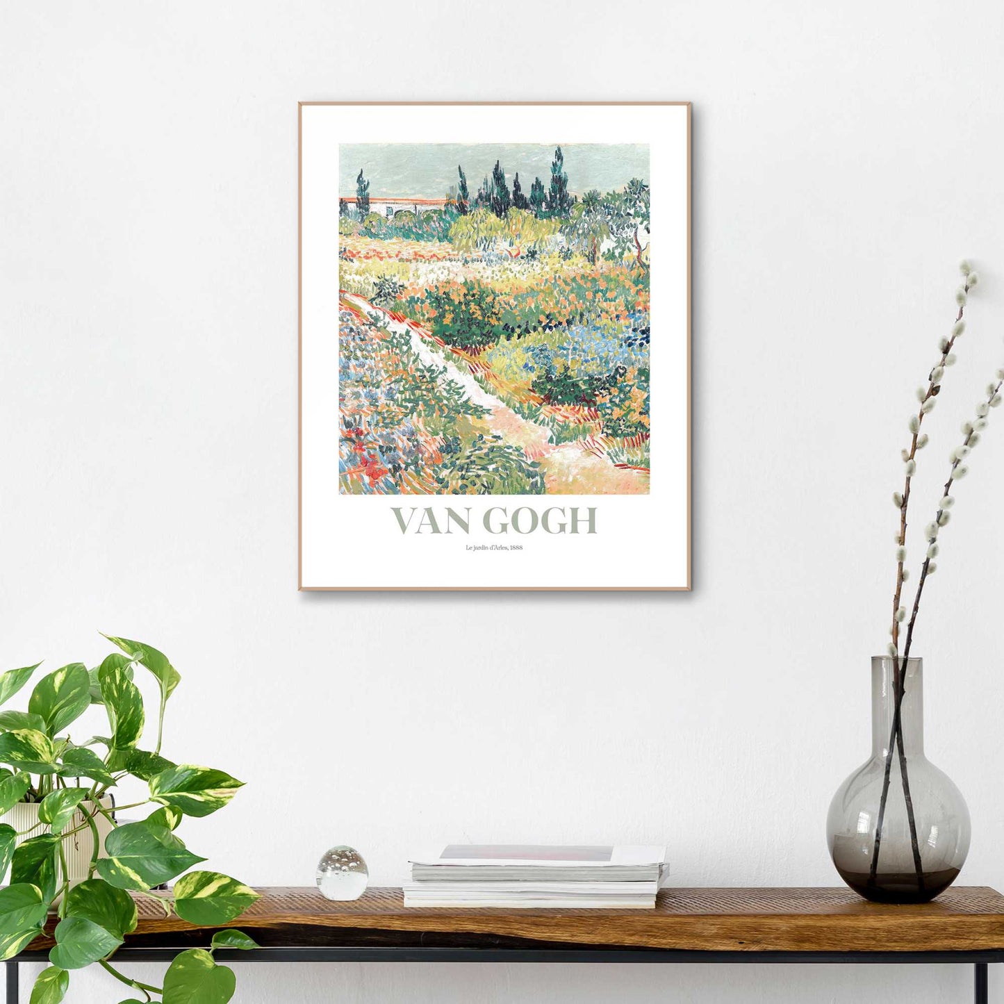 Gerahmtes Bild Van Gogh - garden des Arles 50x40