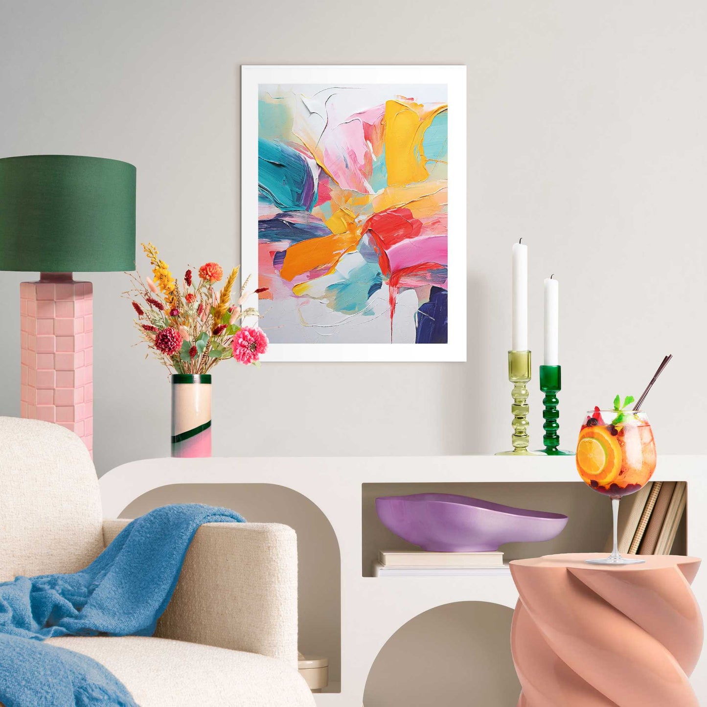 Gerahmtes Bild Paint Colourful 40x30