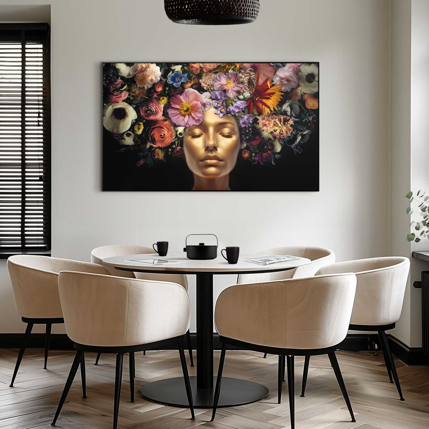 Gerahmtes Bild Serene Golden 70x118