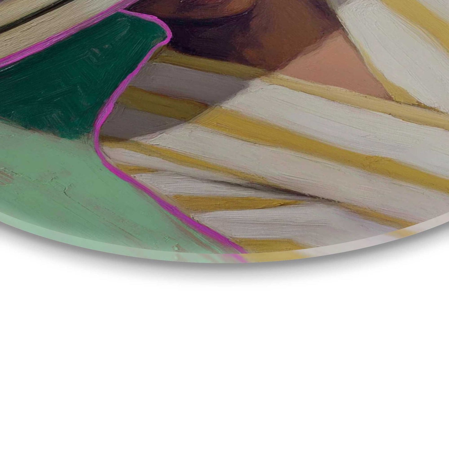 Glasbild Versteckt in der Sonne 50 Rund