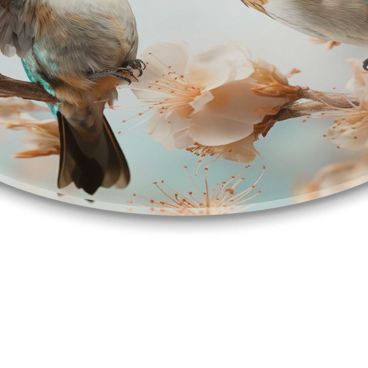 Glasschilderij Kolibri in de lente 50 Rond - Reinders