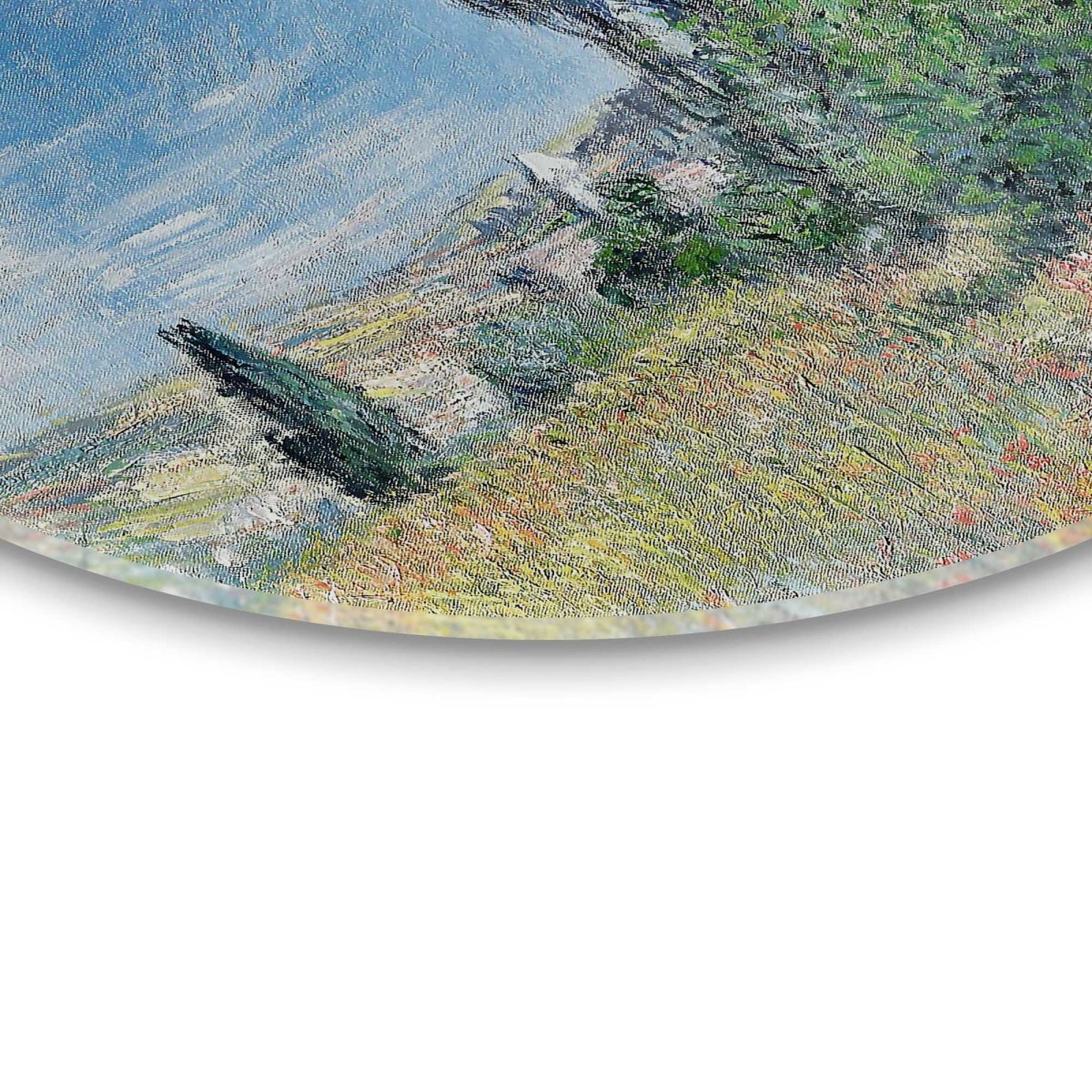 Glasschilderij Monet - landschap in Ile Saint - Martin 50 Rond - Reinders