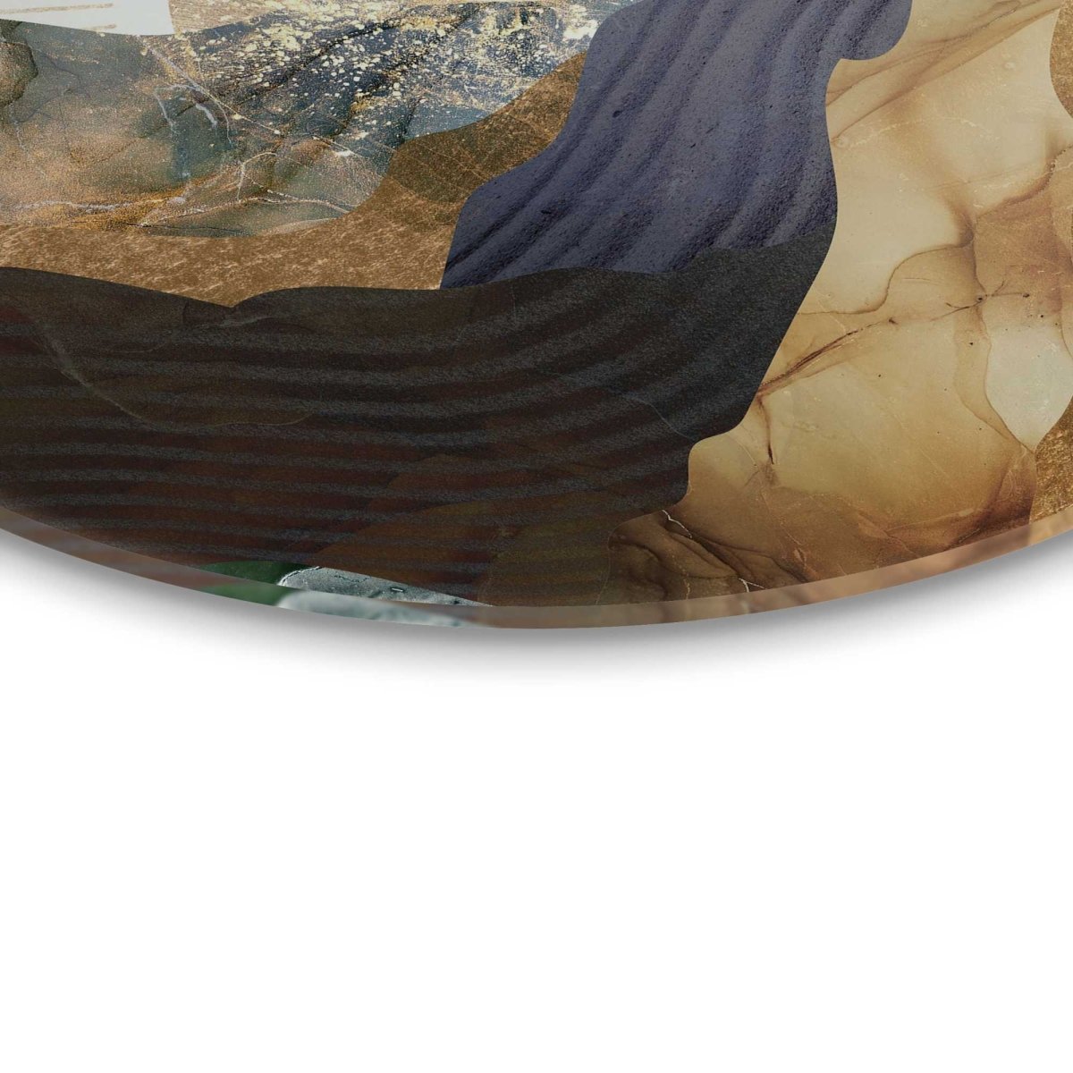 Glasschilderij Zon en bergen 50 Rond - Reinders