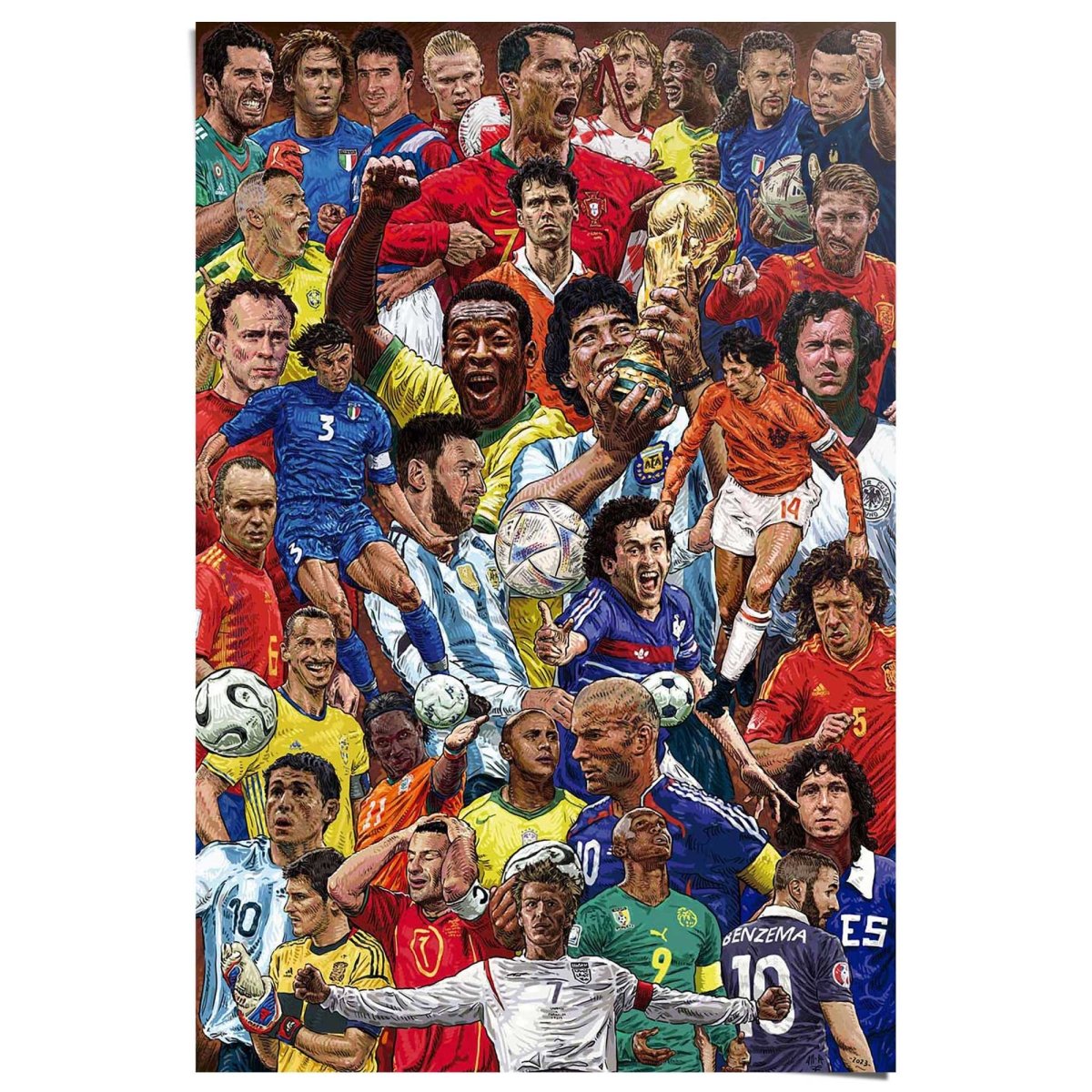 Poster Legendarische Voetbaliconen 91,5x61 - Reinders