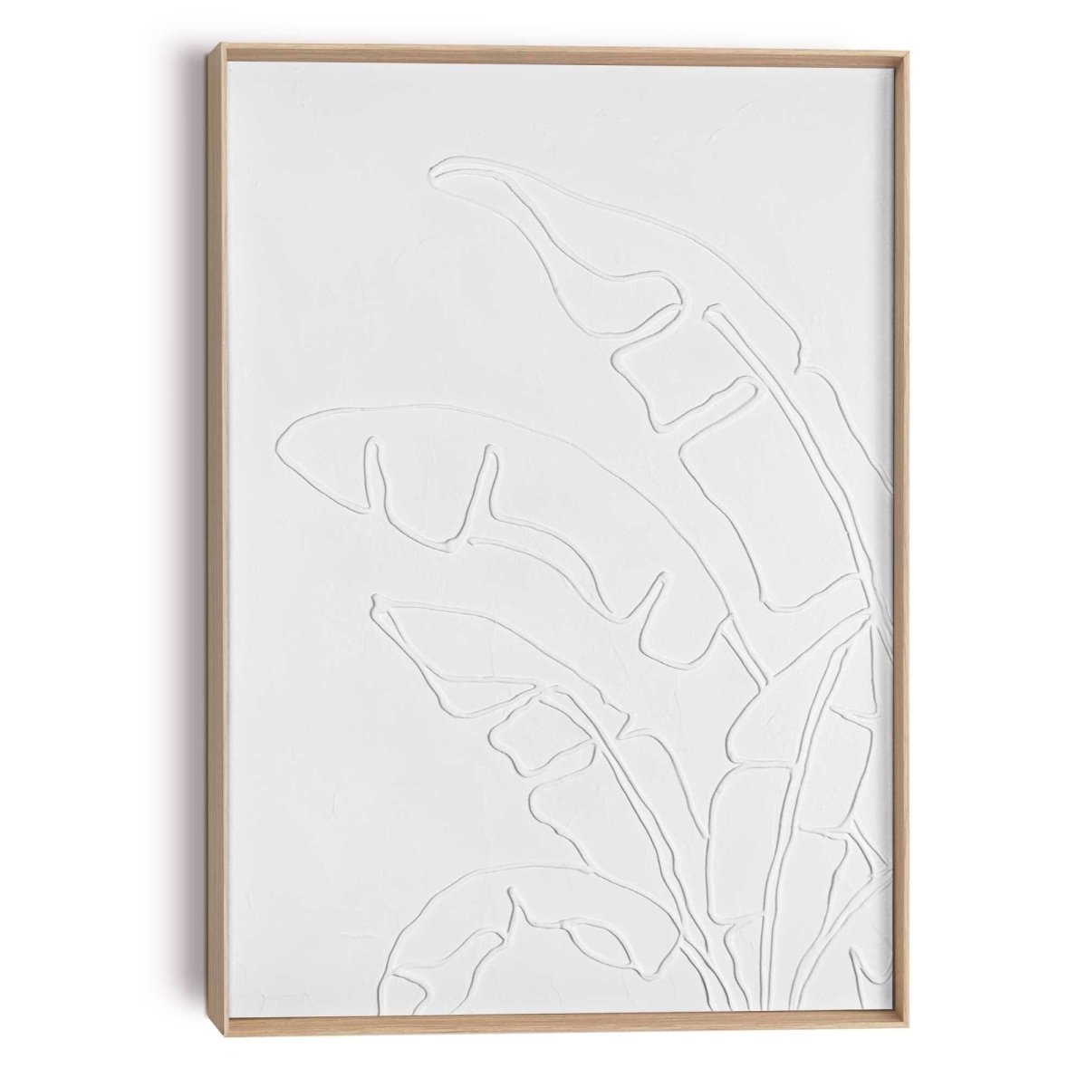 Schilderij 3D Art Palm bladeren reliëf 70x50 - Reinders