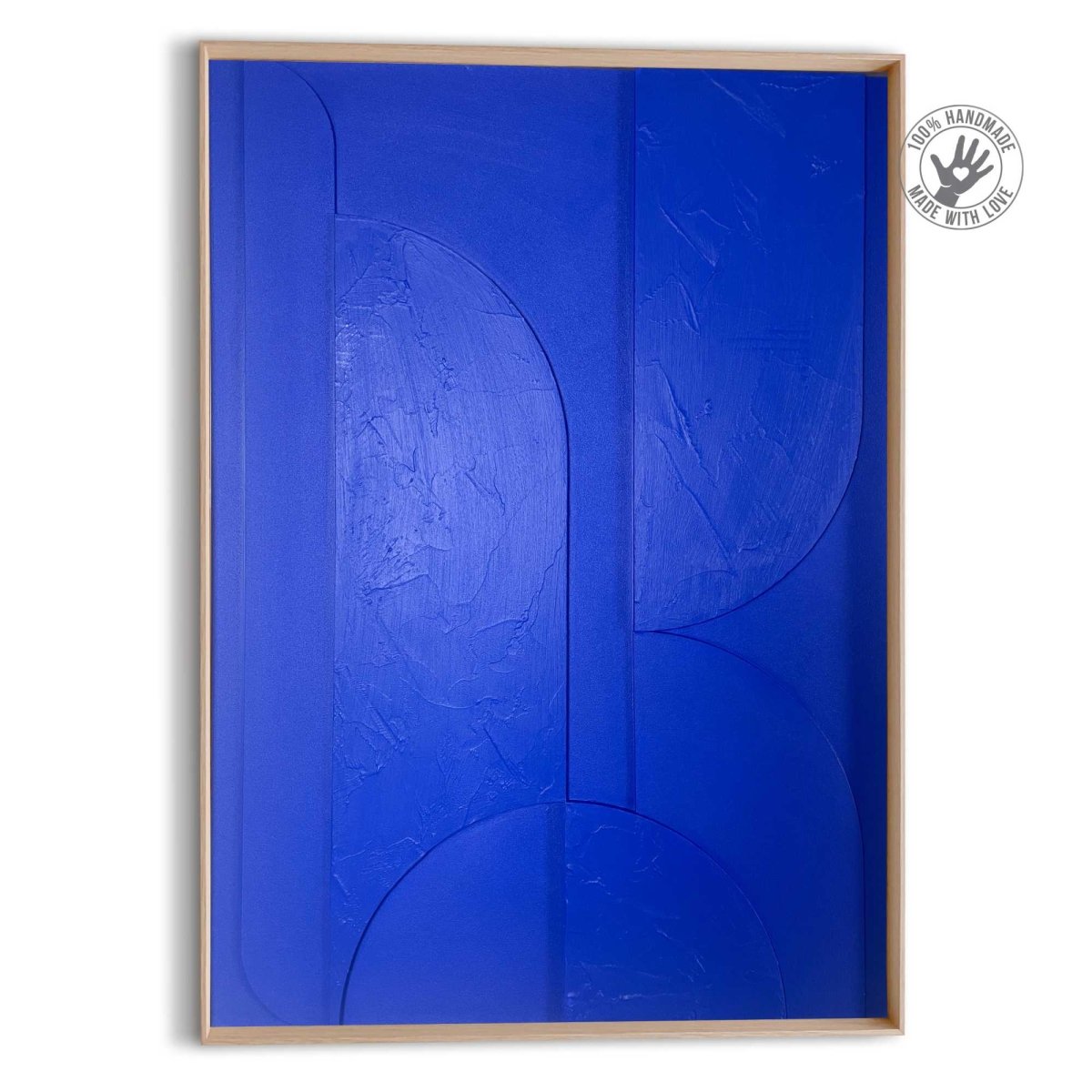 Schilderij 3D Art Shapes - cobalt blue 70x50 - Reinders