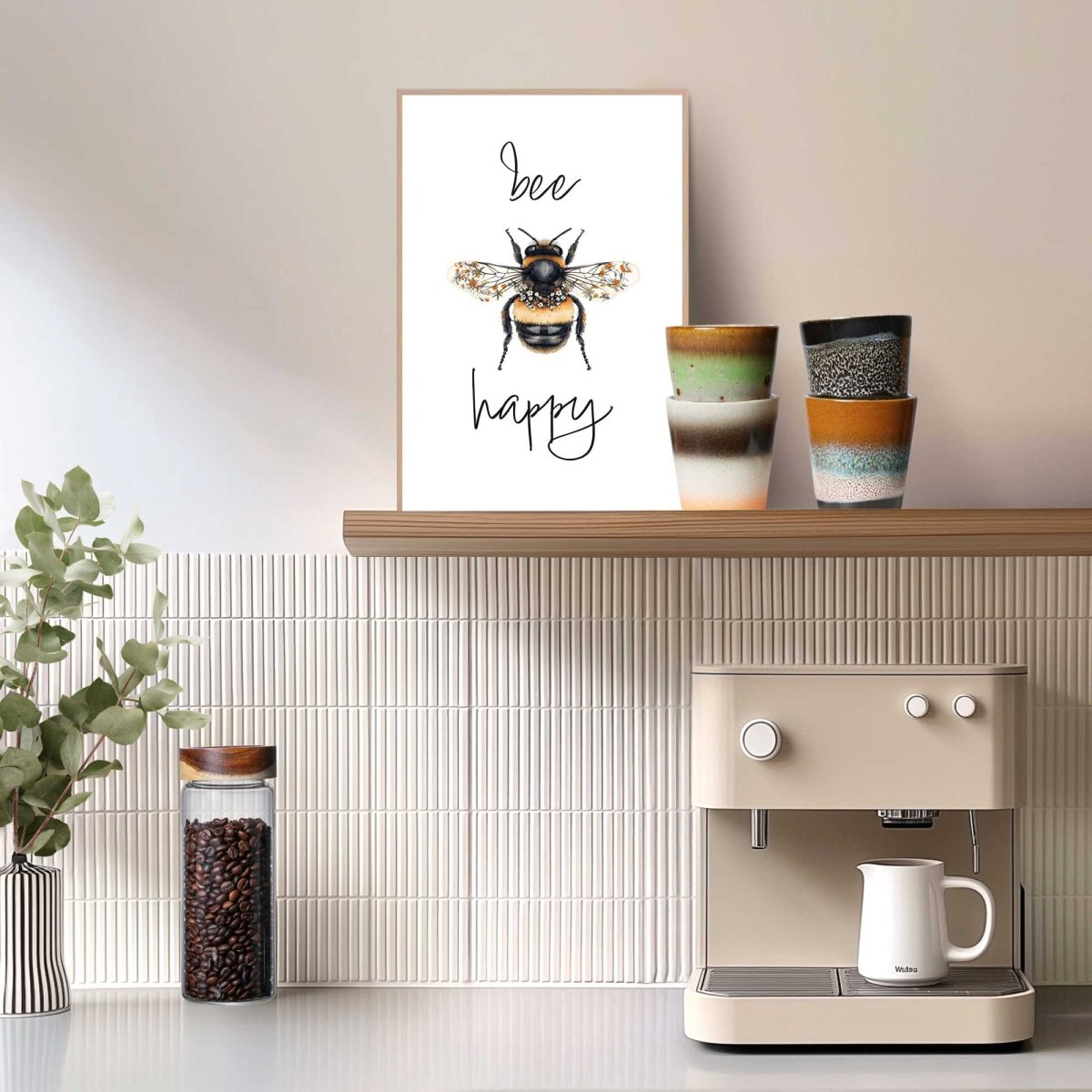 Schilderij Bee Happy 30x20 - Reinders