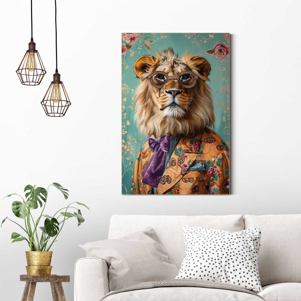 Schilderij Dandy Lion Portrait 60x90 - Reinders