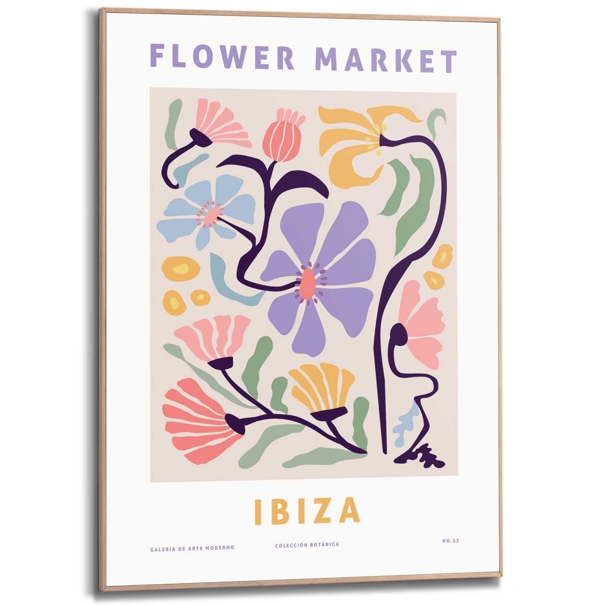 Schilderij Ibiza Flower Market 70x50 - Reinders