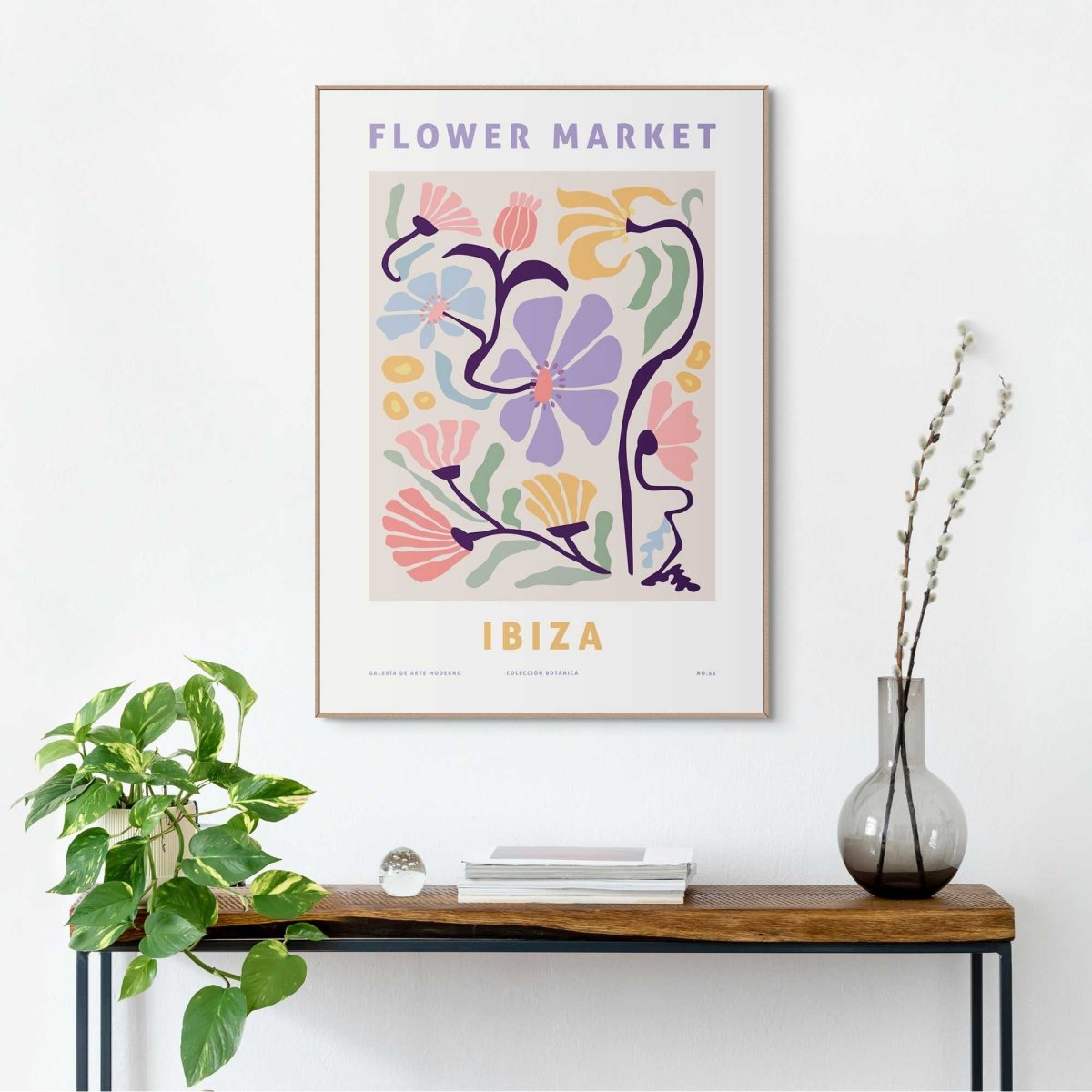 Schilderij Ibiza Flower Market 70x50 - Reinders
