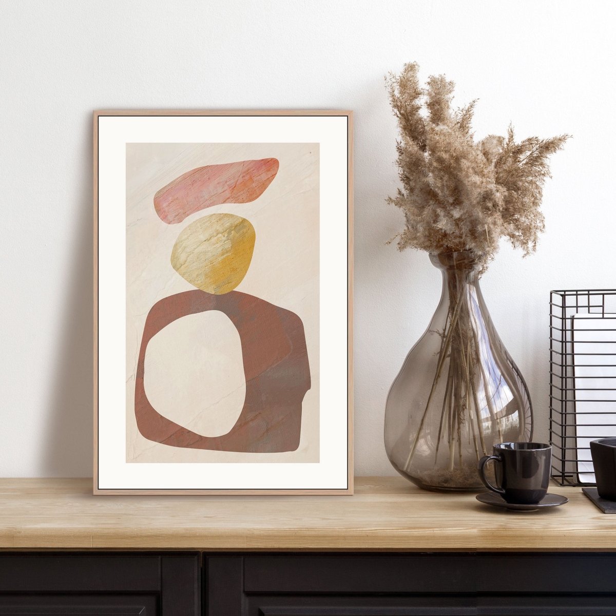 Schilderij Watercoloured Stones 30x20 - Reinders
