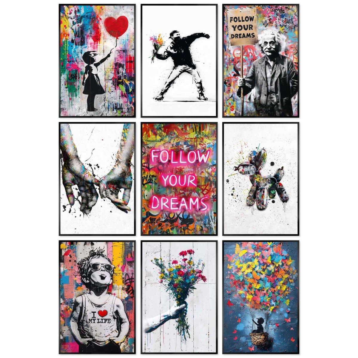 Schilderijen set Streetart Set 30x20 - Reinders