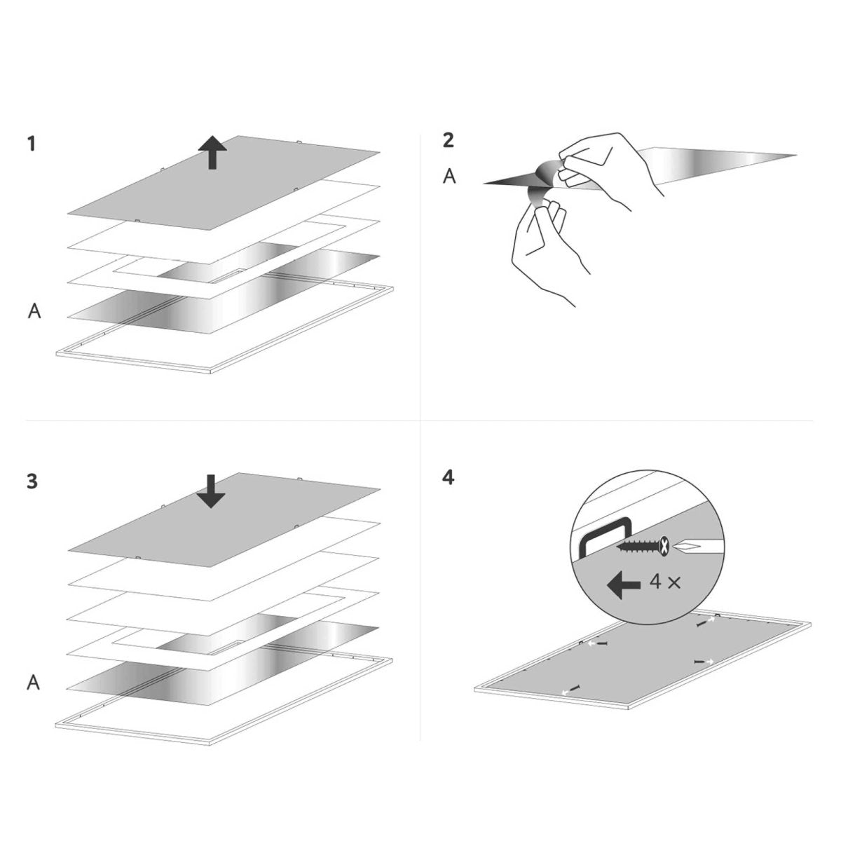 Wissellijst Poster 61x91,5 of 50x70 Wit - Reinders