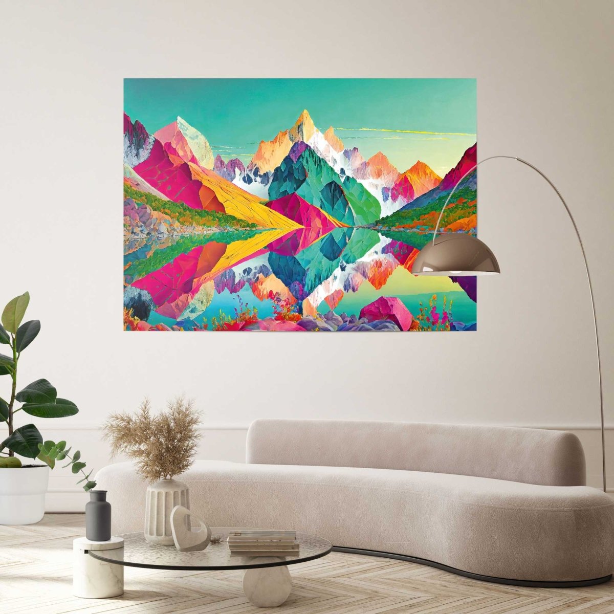 XXL Poster Colourful mountains 100x140 - Reinders
