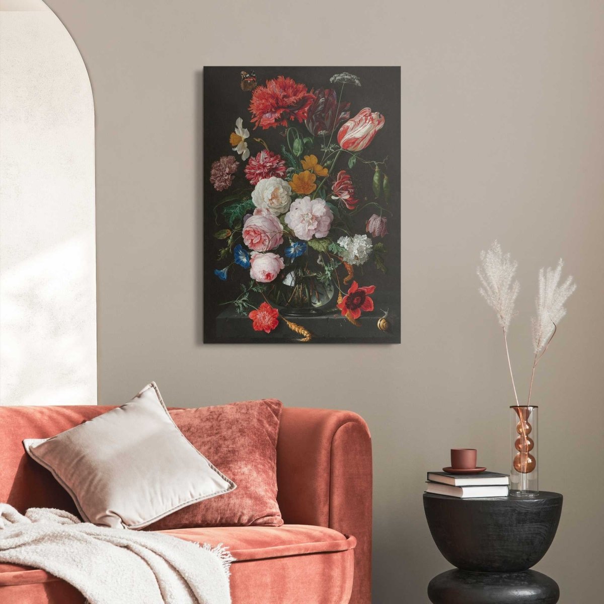 Alu-Dibond De Heem Stilleven met bloemen 70x50 - Reinders