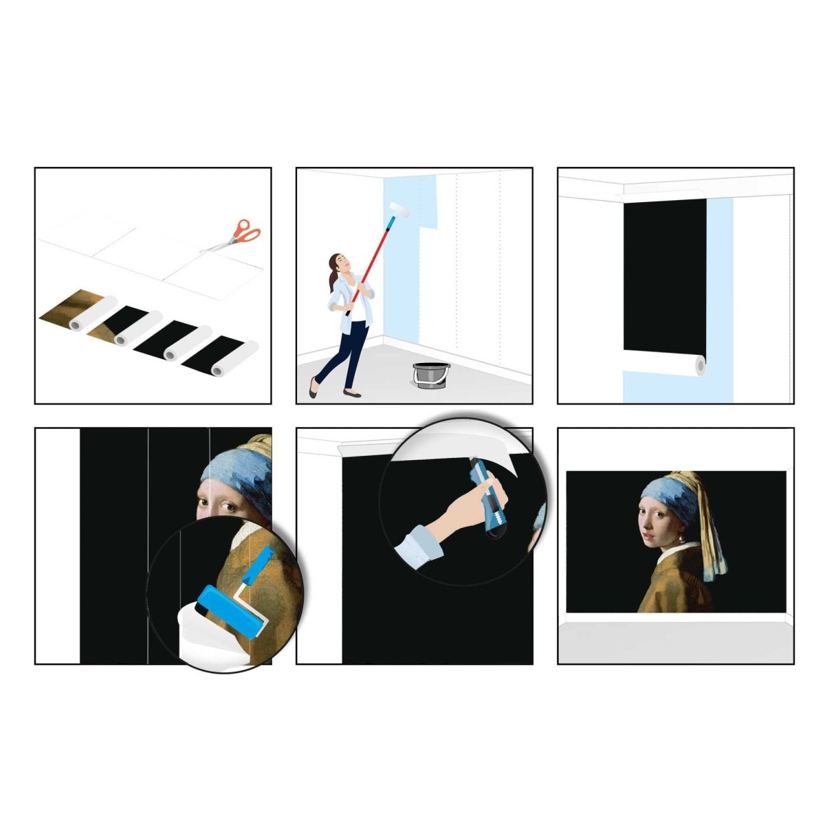 Fotobehang Vermeer Meisje met de parel 260x384 - Reinders