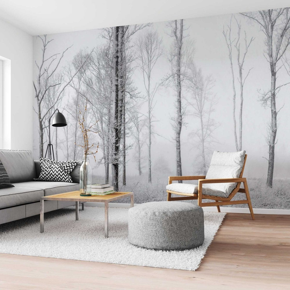 Fotobehang Winters bos 260x384 - Reinders