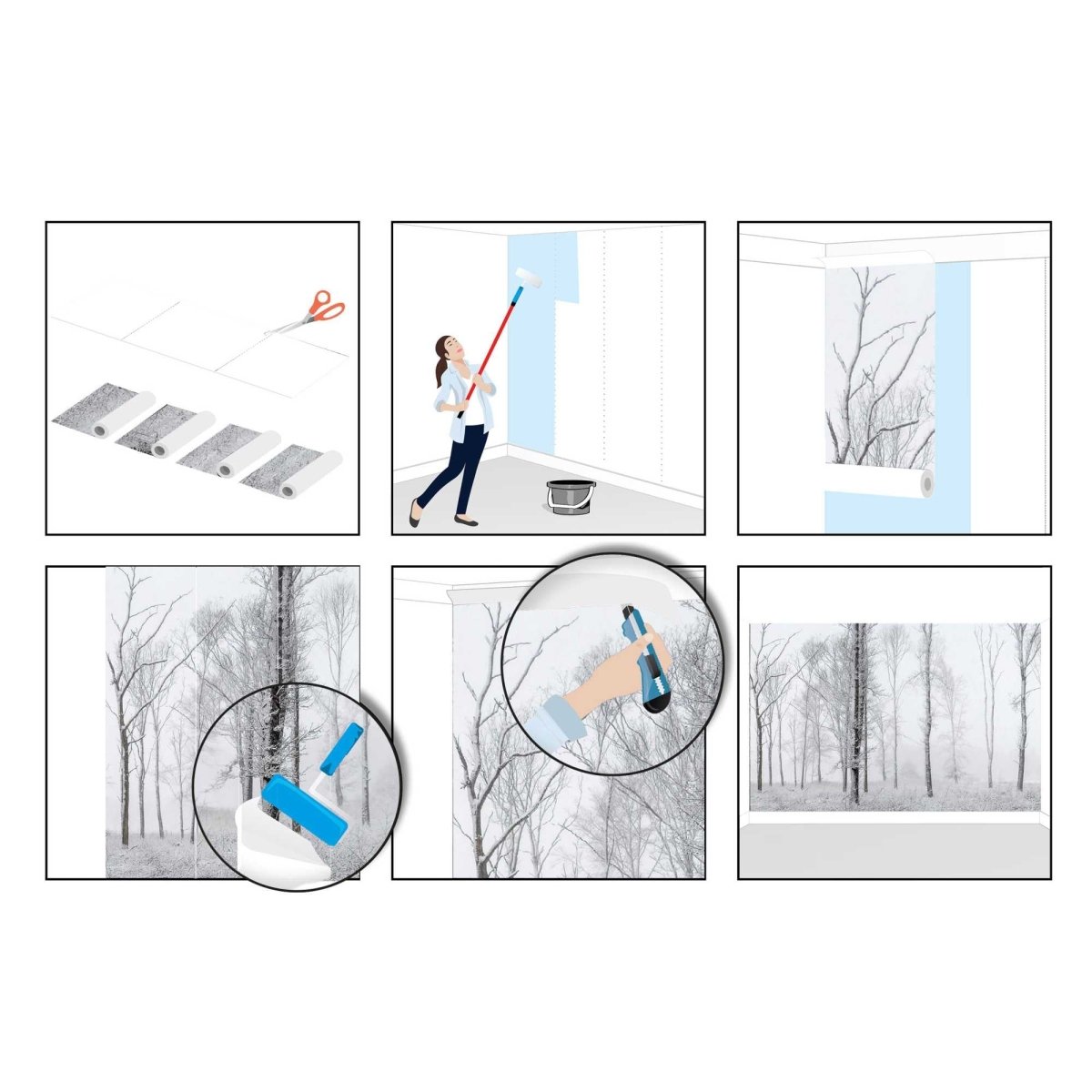 Fotobehang Winters bos 260x384 - Reinders