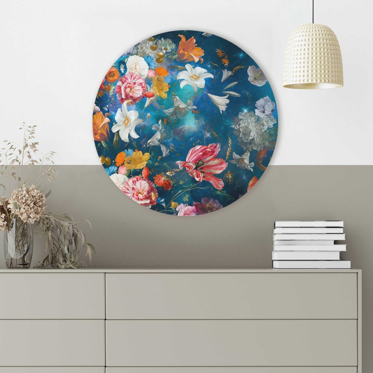 Glasschilderij Bloemenwereld 50 Rond - Reinders