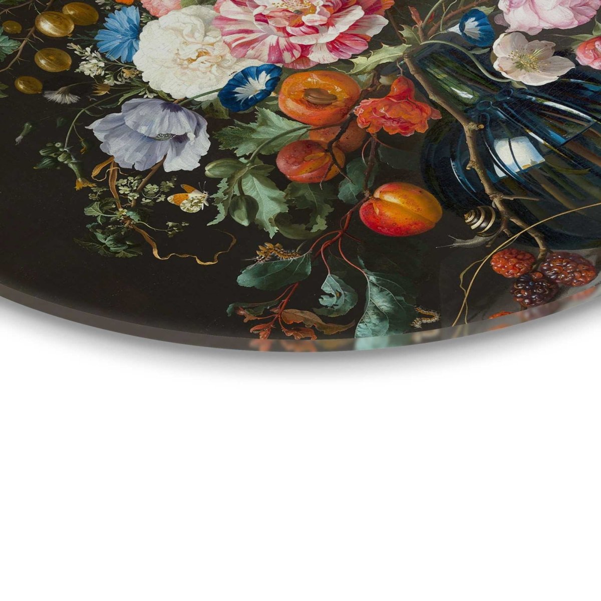 Glasschilderij De Heem Stilleven op vaas 70 Rond - Reinders