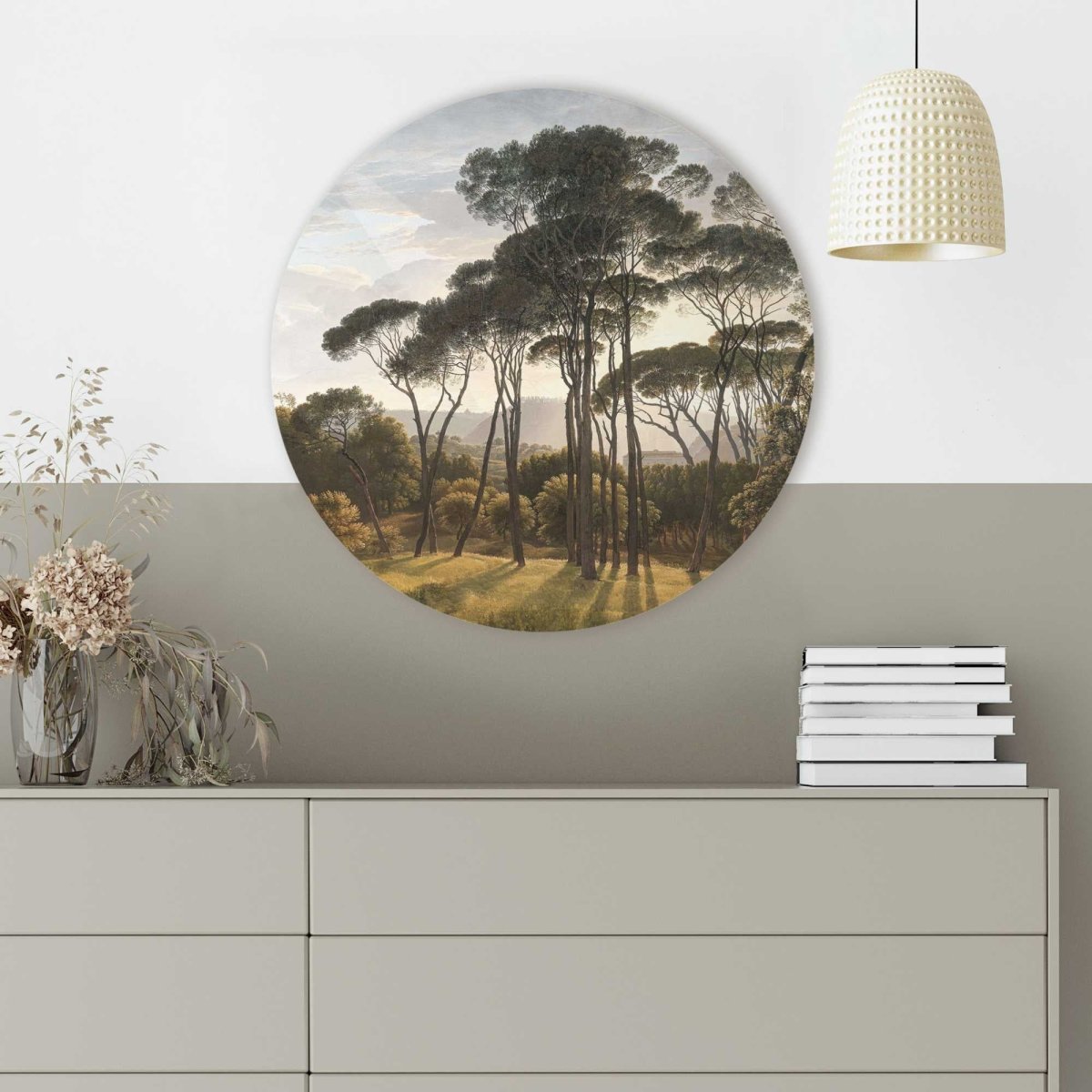 Glasschilderij Voogd Italiaans Landschap 50 Rond - Reinders