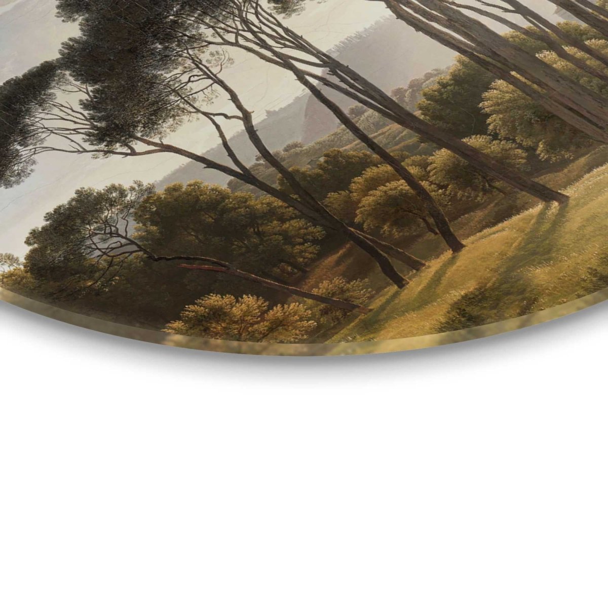 Glasschilderij Voogd Italiaans Landschap 50 Rond - Reinders