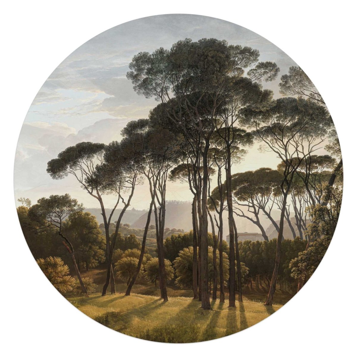 Glasschilderij Voogd Italiaans Landschap 70 Rond - Reinders