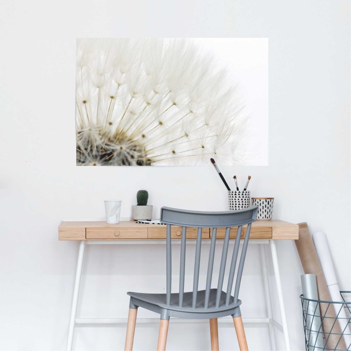 Poster Paardenbloem - wit 61x91,5 - Reinders