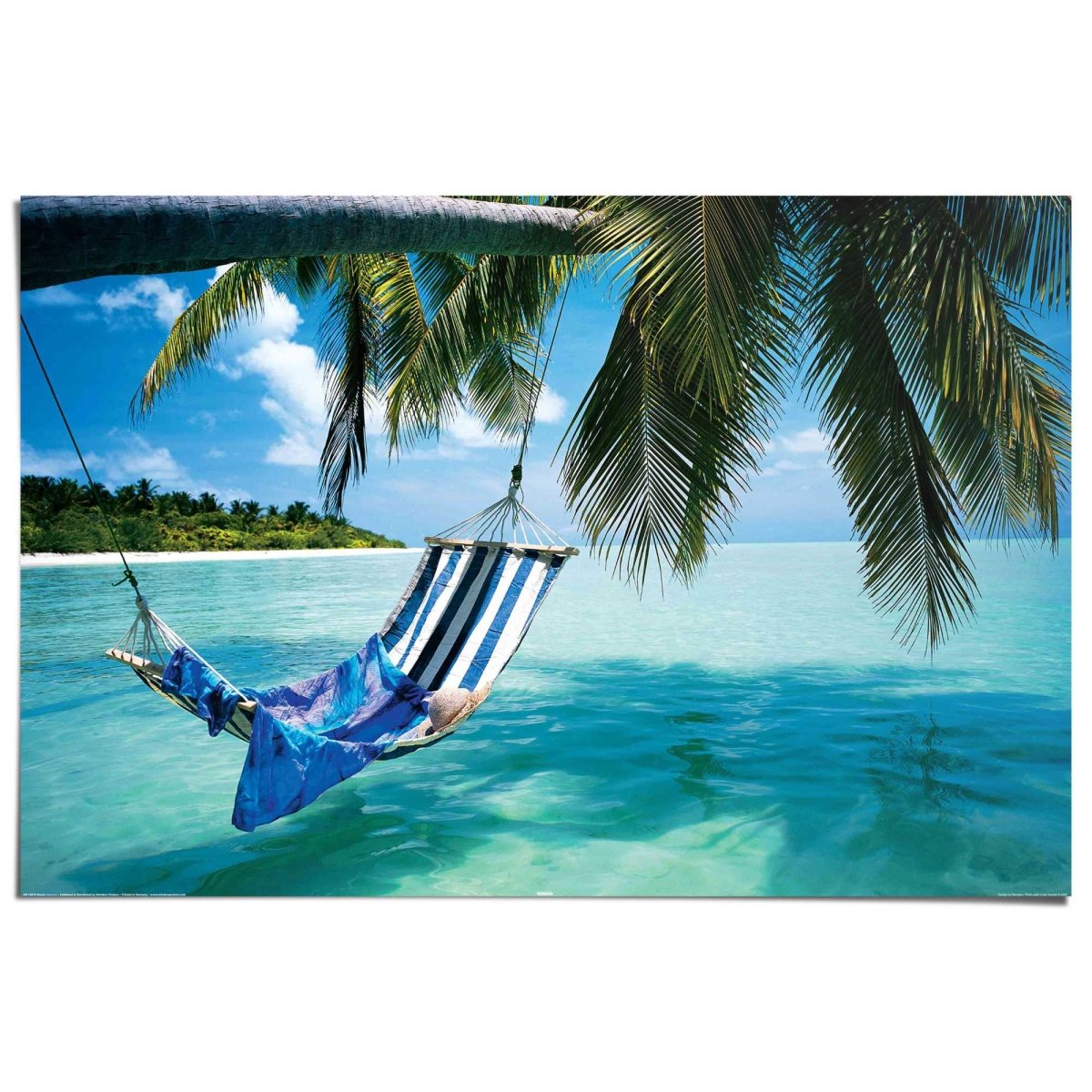 hängematte am strand bilder Poster Hängematte am Strand 61x91,5