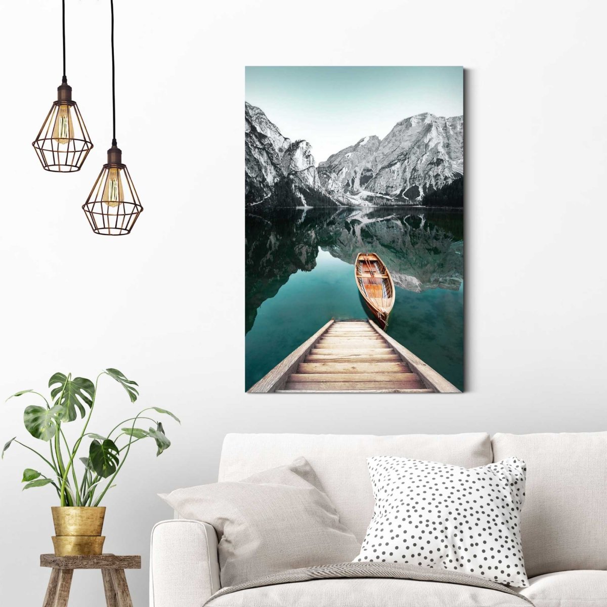 Schilderij Bergmeer 90x60 - Reinders