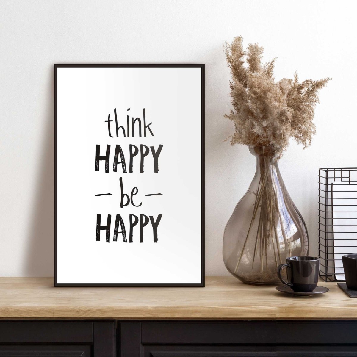 Schilderij Think happy, be happy 30x20 - Reinders