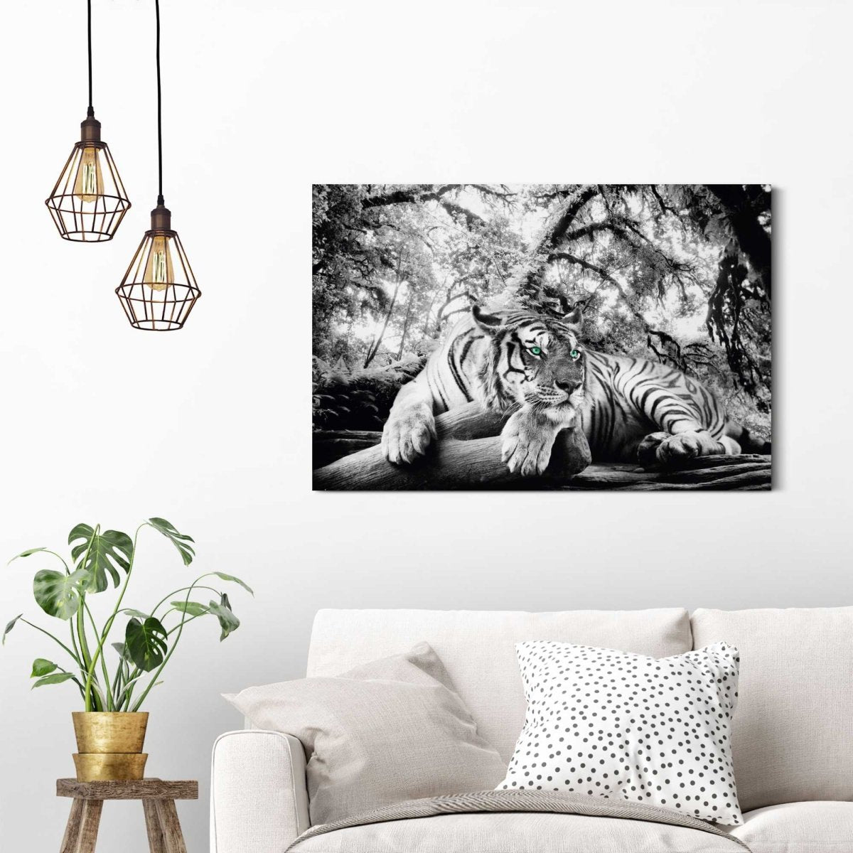 Schilderij Tijger 60x90 - Reinders