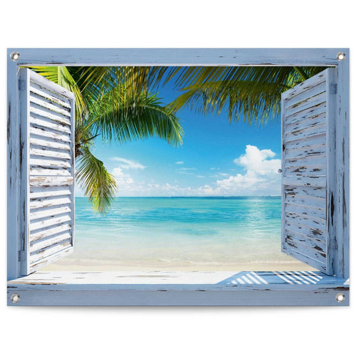 Gartendeko Strandfenster 60x80