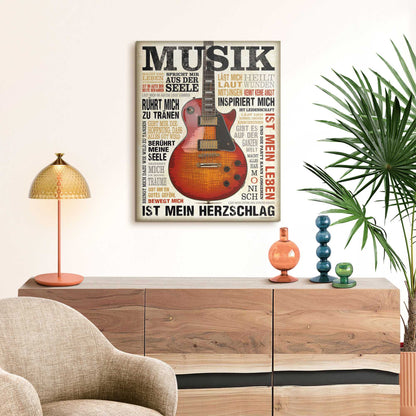 Wandbild Musik ist Leidenschaft50x40