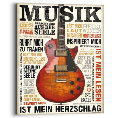 Schilderij Musik ist Leidenschaft 50x40