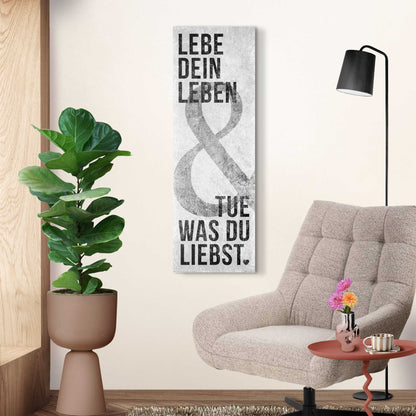Wandbild Was du liebst90x30