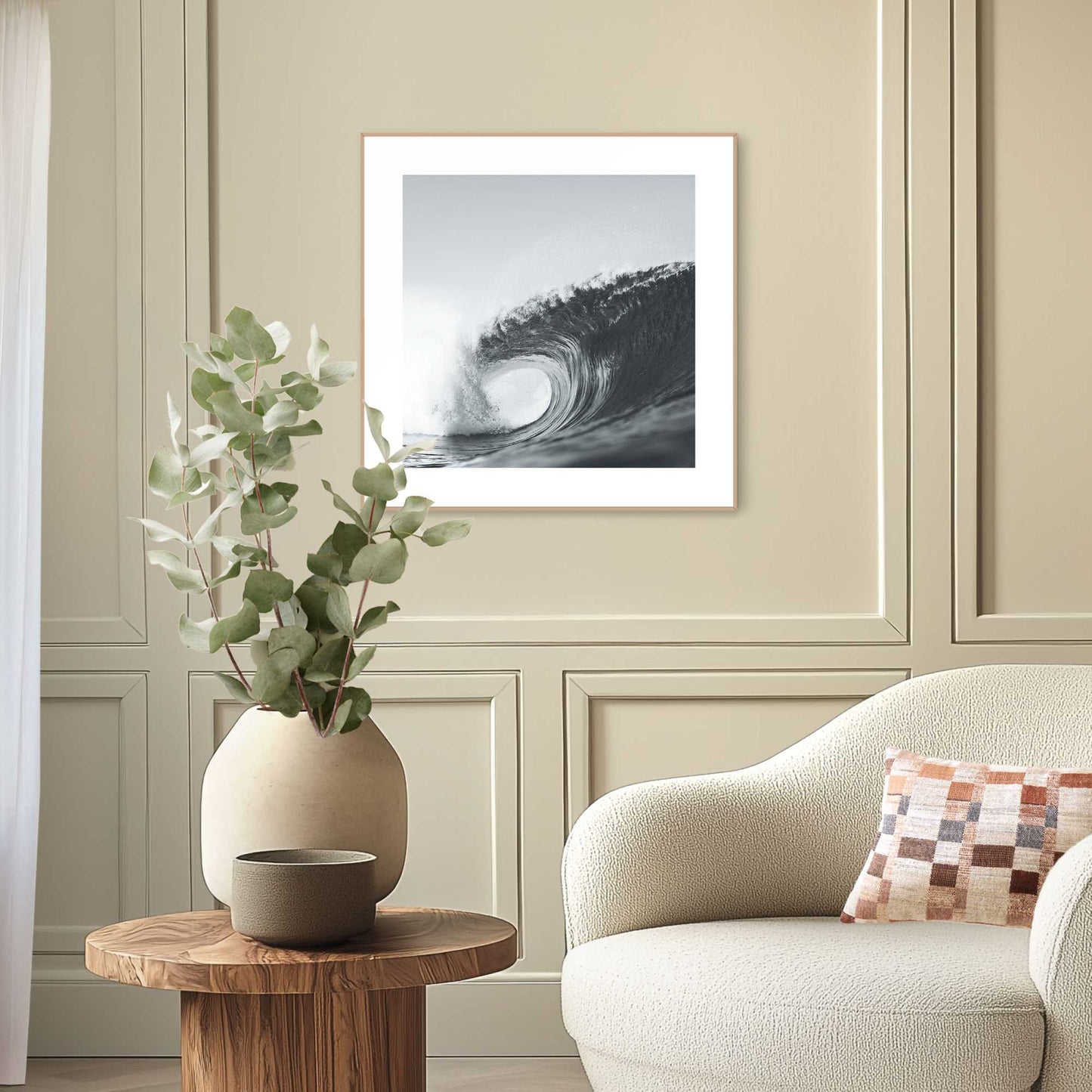 Gerahmtes Bild Welle50x50