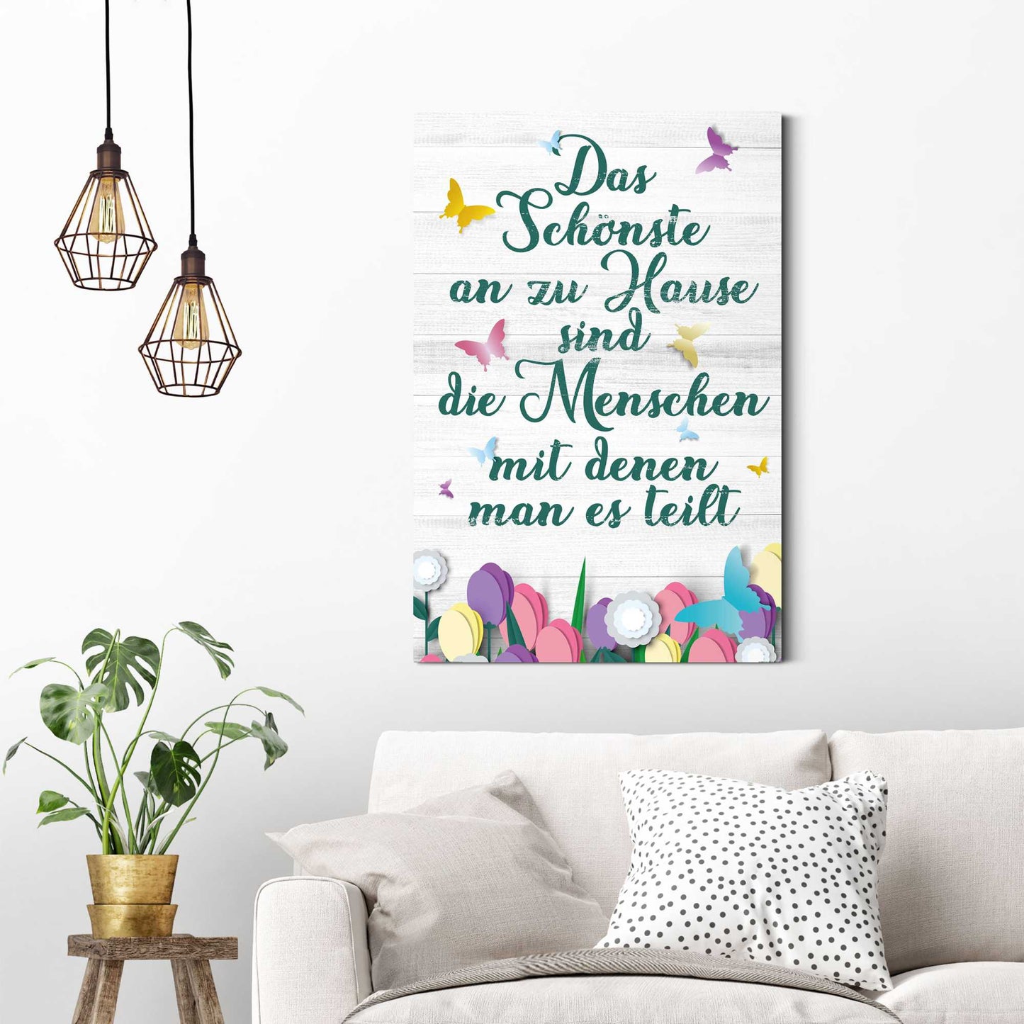 Wandbild Zu Hause90x60