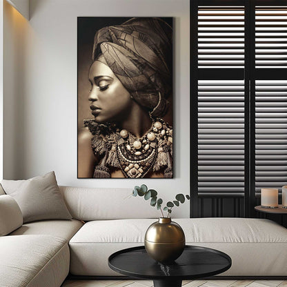 Gerahmtes Bild Afrikanische Frau 118x70