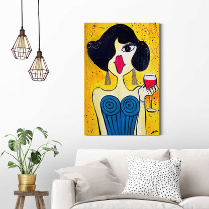 Wandbild Dame90x60