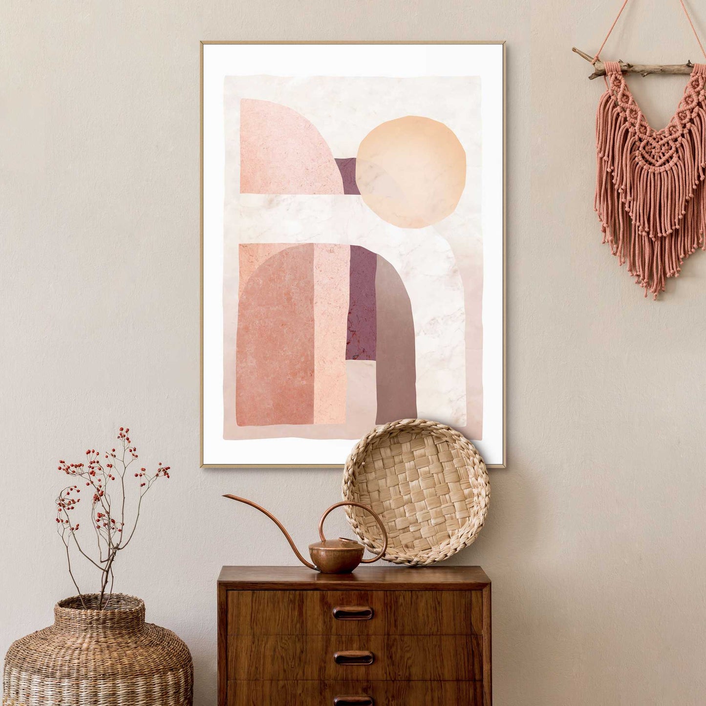 Gerahmtes Bild Abstrakt Landschaft 70x50