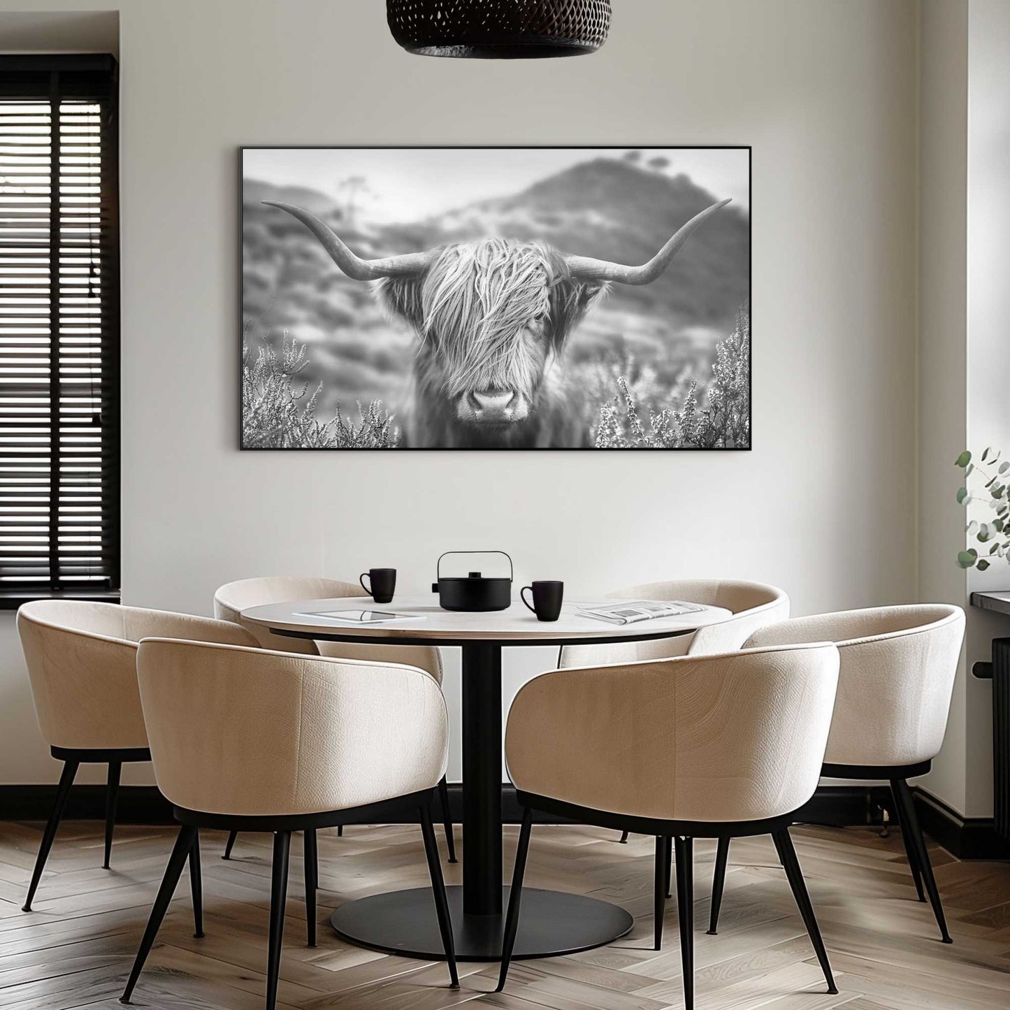 Gerahmtes Bild Highlander Bulle 70x118