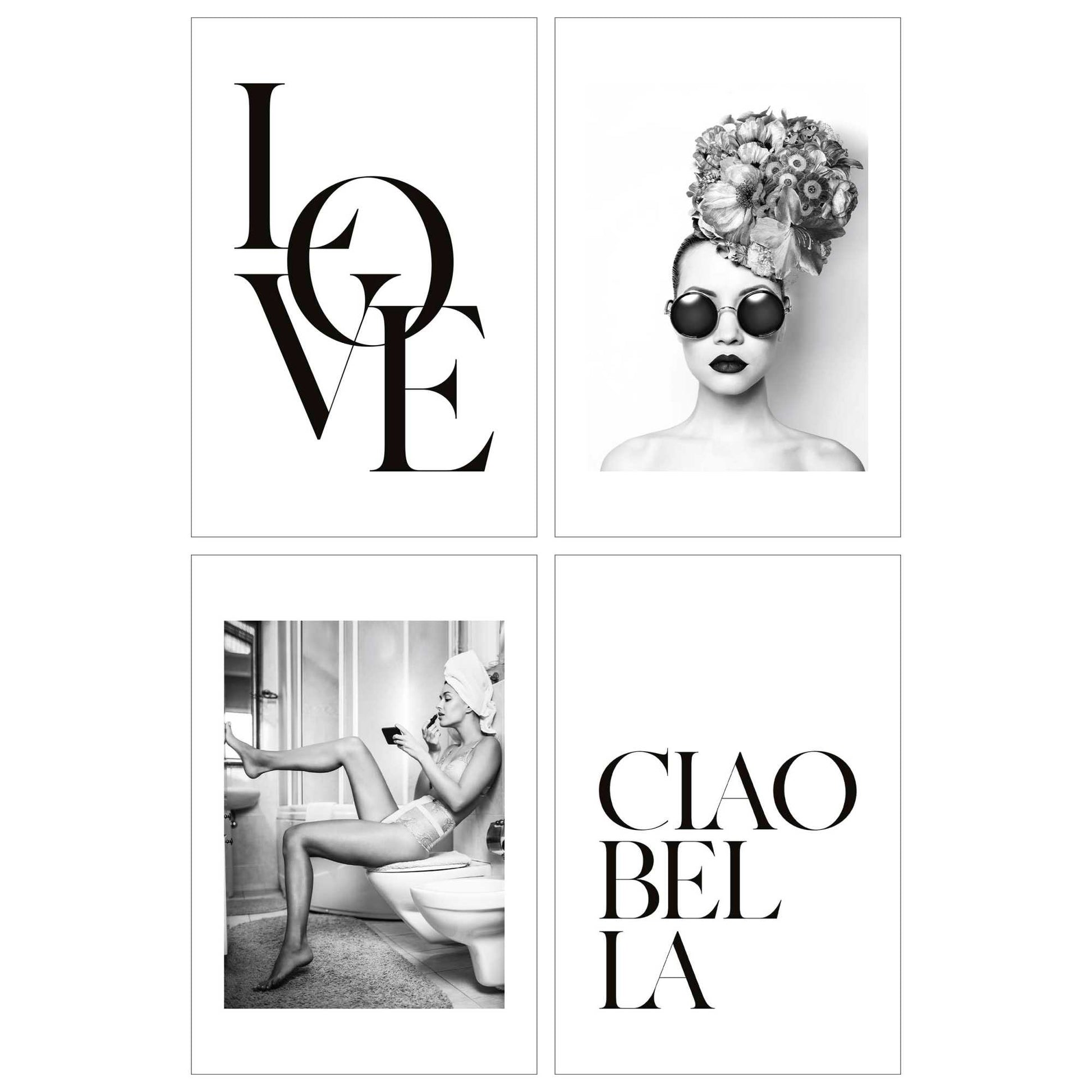 Premium Poster set Ciao Bella 30x20