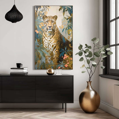 Gerahmtes Bild Gold Cat 118x70