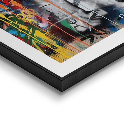 Gerahmtes Bild Grafitti Surprise 70x50
