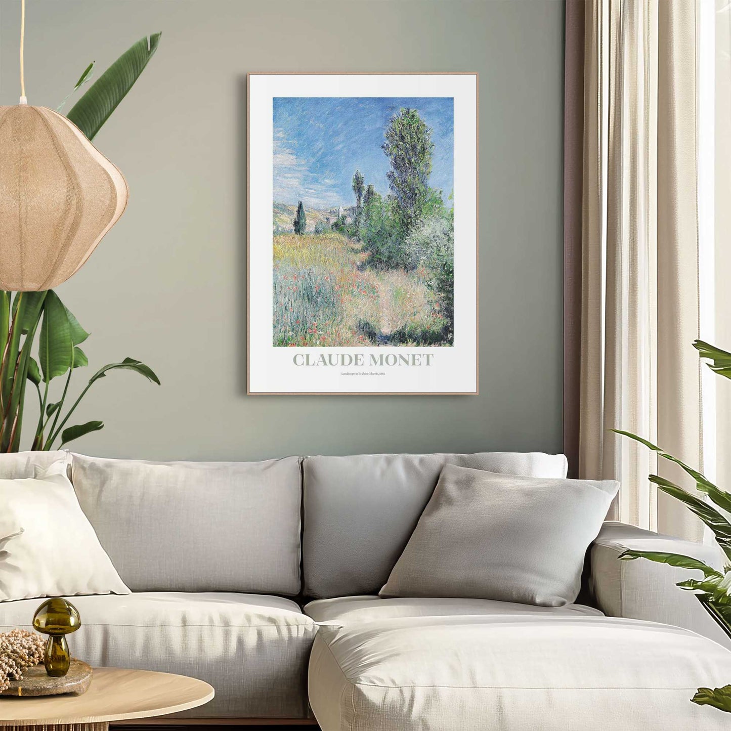 Gerahmtes Bild Monet - landscape in Ile Saint-Martin 70x50