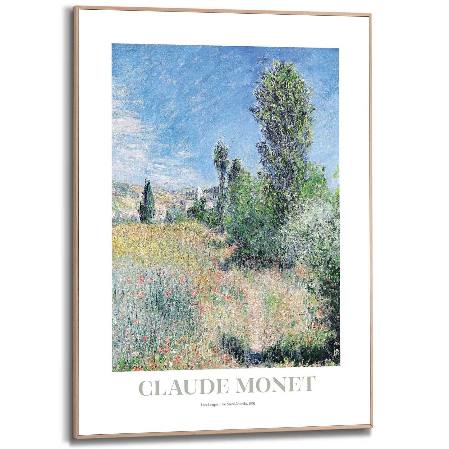Schilderij Monet - landscape in Ile Saint-Martin 70x50